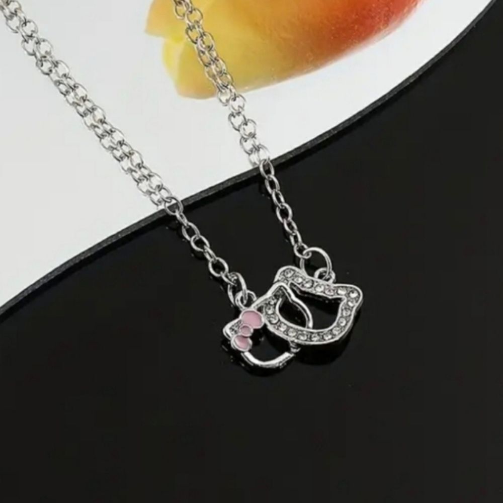 Sanrio Hello Kitty Pink & Silver Charm Necklace